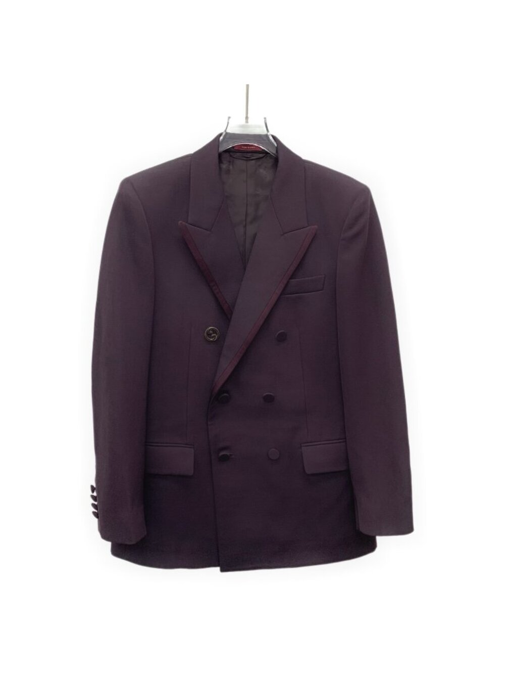 Gucci Burgundy Double G Logo Wool Casual Suit Set